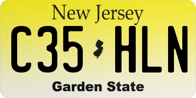 NJ license plate C35HLN