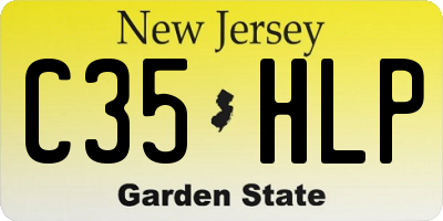 NJ license plate C35HLP