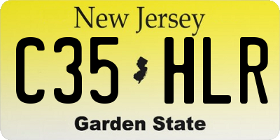 NJ license plate C35HLR