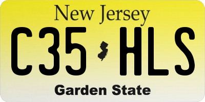 NJ license plate C35HLS