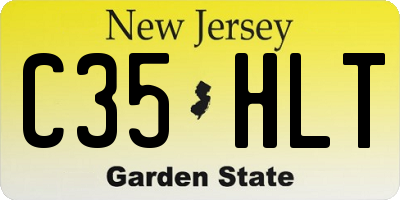 NJ license plate C35HLT