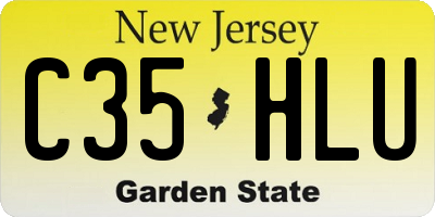 NJ license plate C35HLU