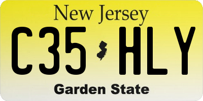 NJ license plate C35HLY