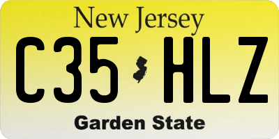 NJ license plate C35HLZ