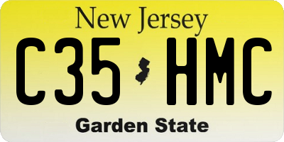 NJ license plate C35HMC