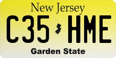NJ license plate C35HME
