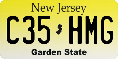 NJ license plate C35HMG