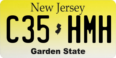 NJ license plate C35HMH