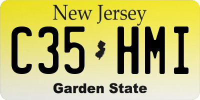 NJ license plate C35HMI