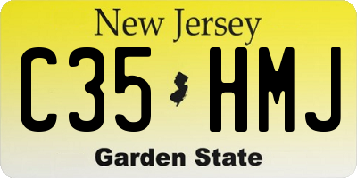 NJ license plate C35HMJ