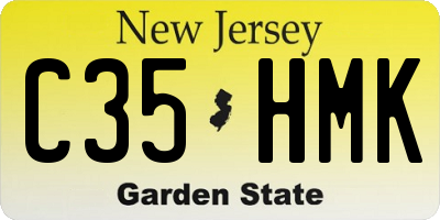NJ license plate C35HMK