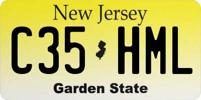 NJ license plate C35HML