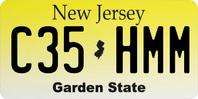 NJ license plate C35HMM