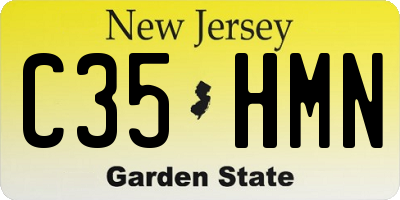 NJ license plate C35HMN