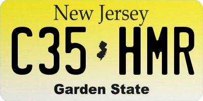 NJ license plate C35HMR