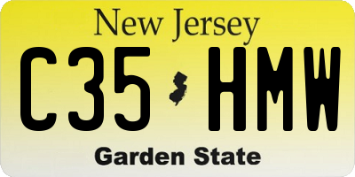 NJ license plate C35HMW