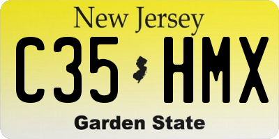 NJ license plate C35HMX