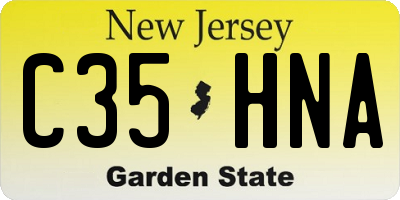 NJ license plate C35HNA