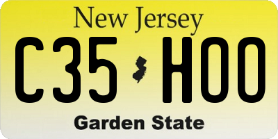 NJ license plate C35HOO