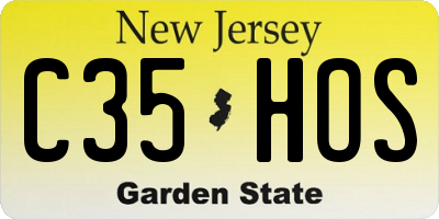 NJ license plate C35HOS