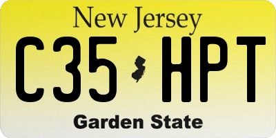 NJ license plate C35HPT