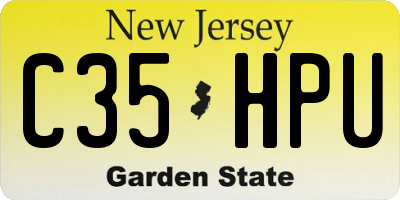 NJ license plate C35HPU