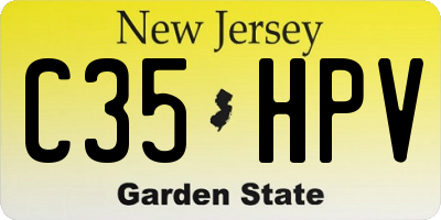 NJ license plate C35HPV