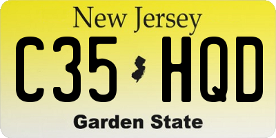 NJ license plate C35HQD