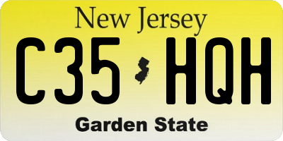 NJ license plate C35HQH