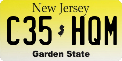 NJ license plate C35HQM