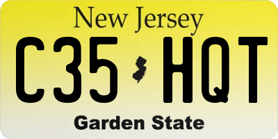 NJ license plate C35HQT