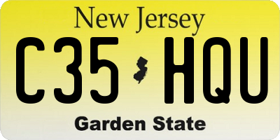 NJ license plate C35HQU