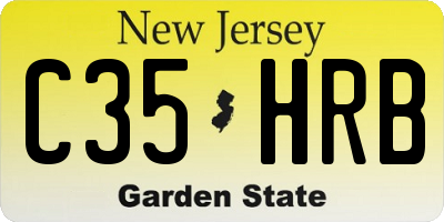 NJ license plate C35HRB
