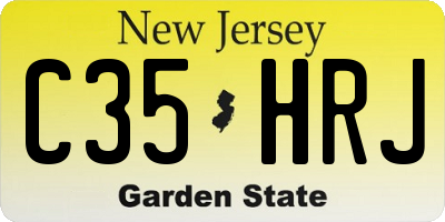 NJ license plate C35HRJ