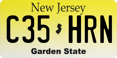 NJ license plate C35HRN