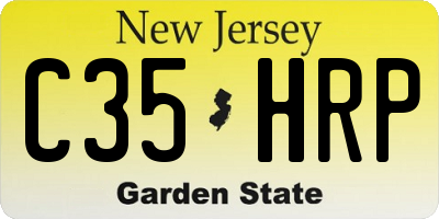 NJ license plate C35HRP