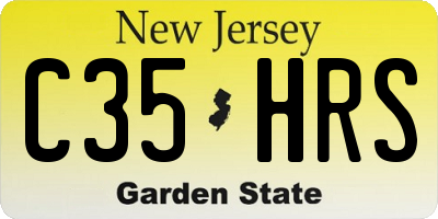 NJ license plate C35HRS