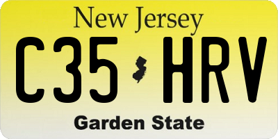 NJ license plate C35HRV