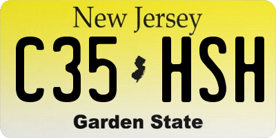 NJ license plate C35HSH