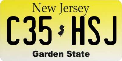 NJ license plate C35HSJ