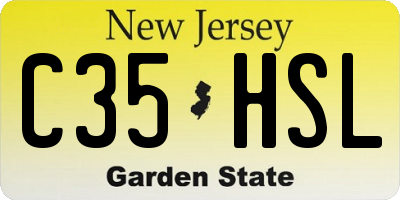 NJ license plate C35HSL