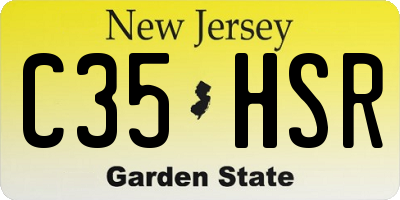 NJ license plate C35HSR