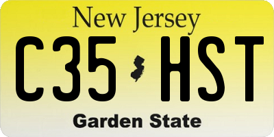 NJ license plate C35HST