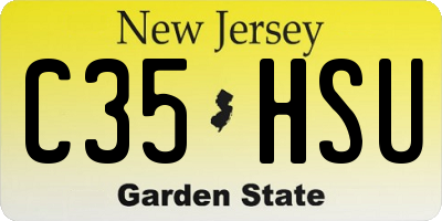 NJ license plate C35HSU