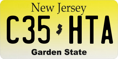 NJ license plate C35HTA