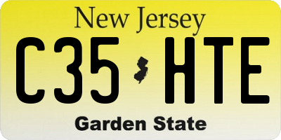 NJ license plate C35HTE