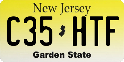 NJ license plate C35HTF