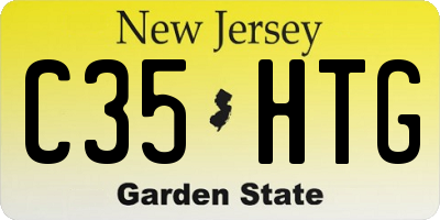 NJ license plate C35HTG