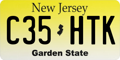 NJ license plate C35HTK