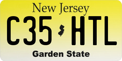 NJ license plate C35HTL